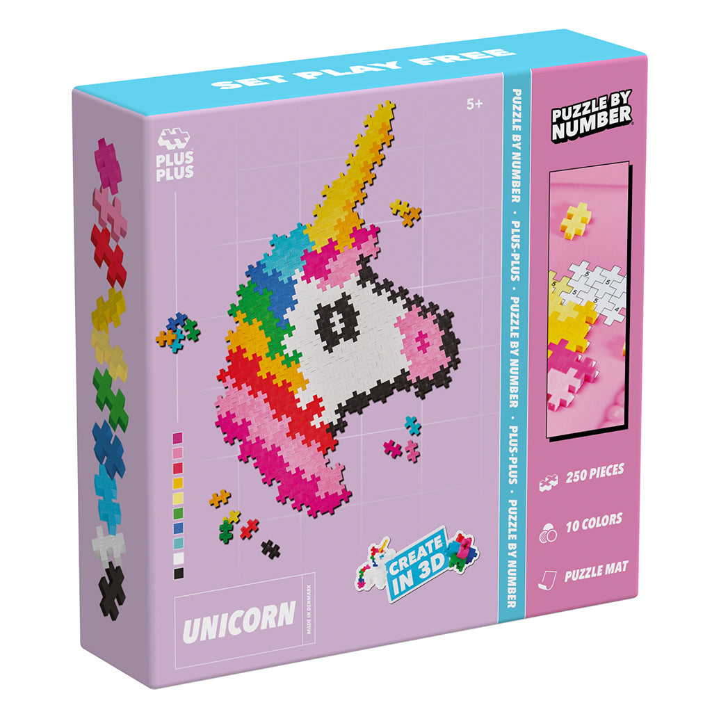 Plus-Plus Puzzle by Number, Enhörning - 250 bitar