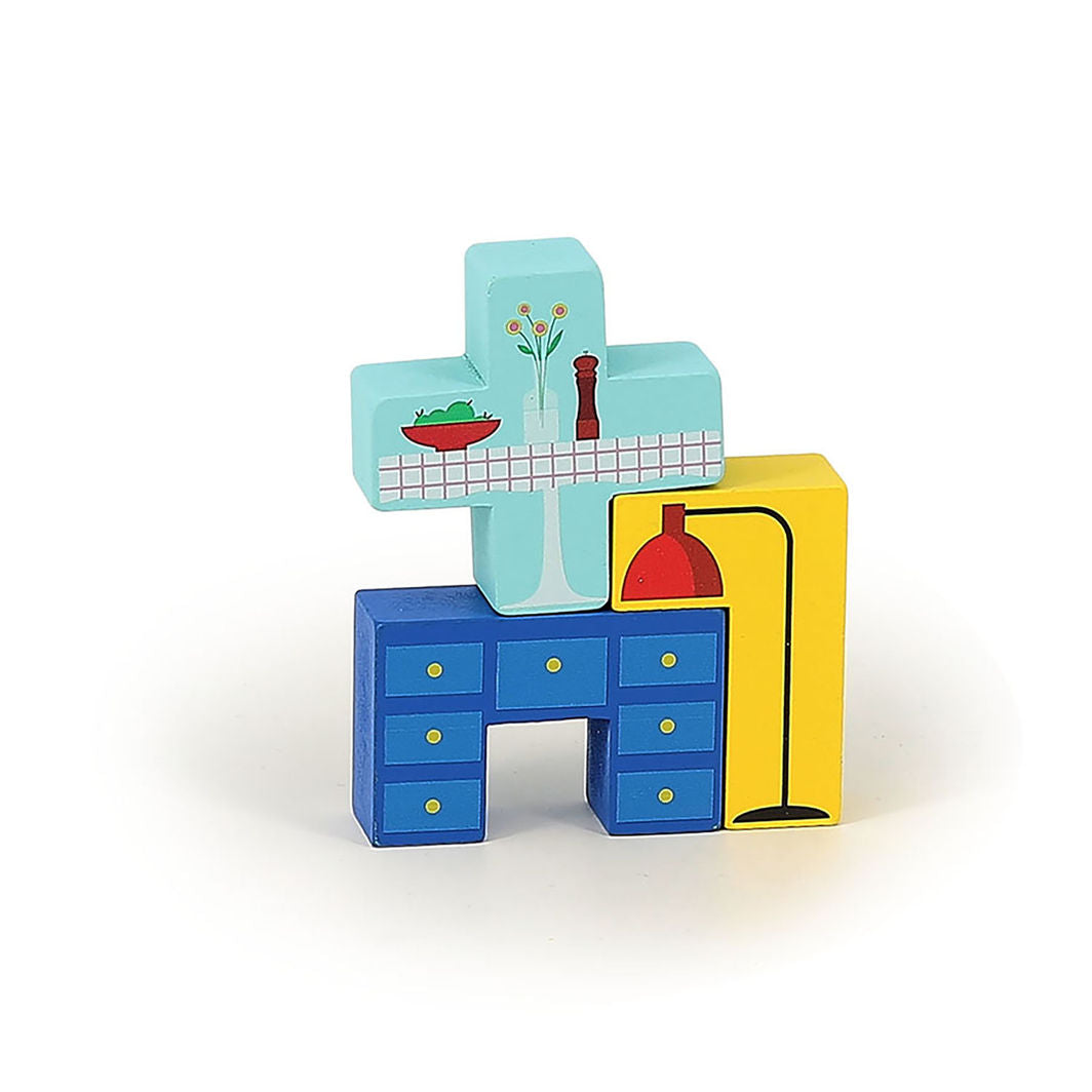 Vilac - Logikspel 19 delar - Flyttvagn