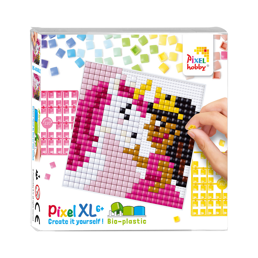 Pixelmosaik, XL mosaikpärlor, startset – Prinsessa