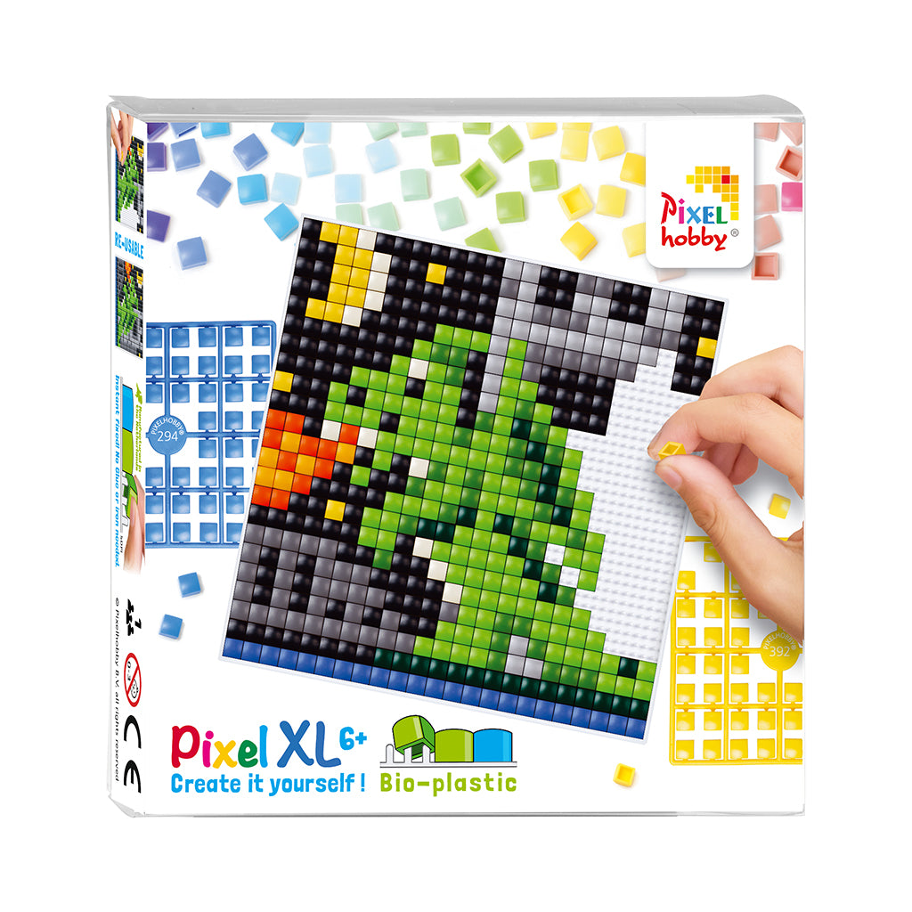 Pixelmosaik, XL mosaikpärlor, startset – Drake