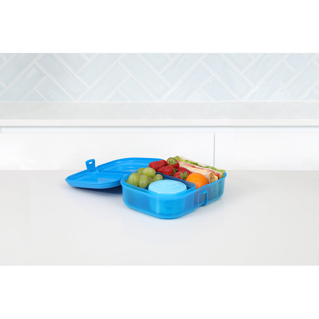 Sistema Ribbon lunchlåda med avtagbart fack, 1.1L - Blå