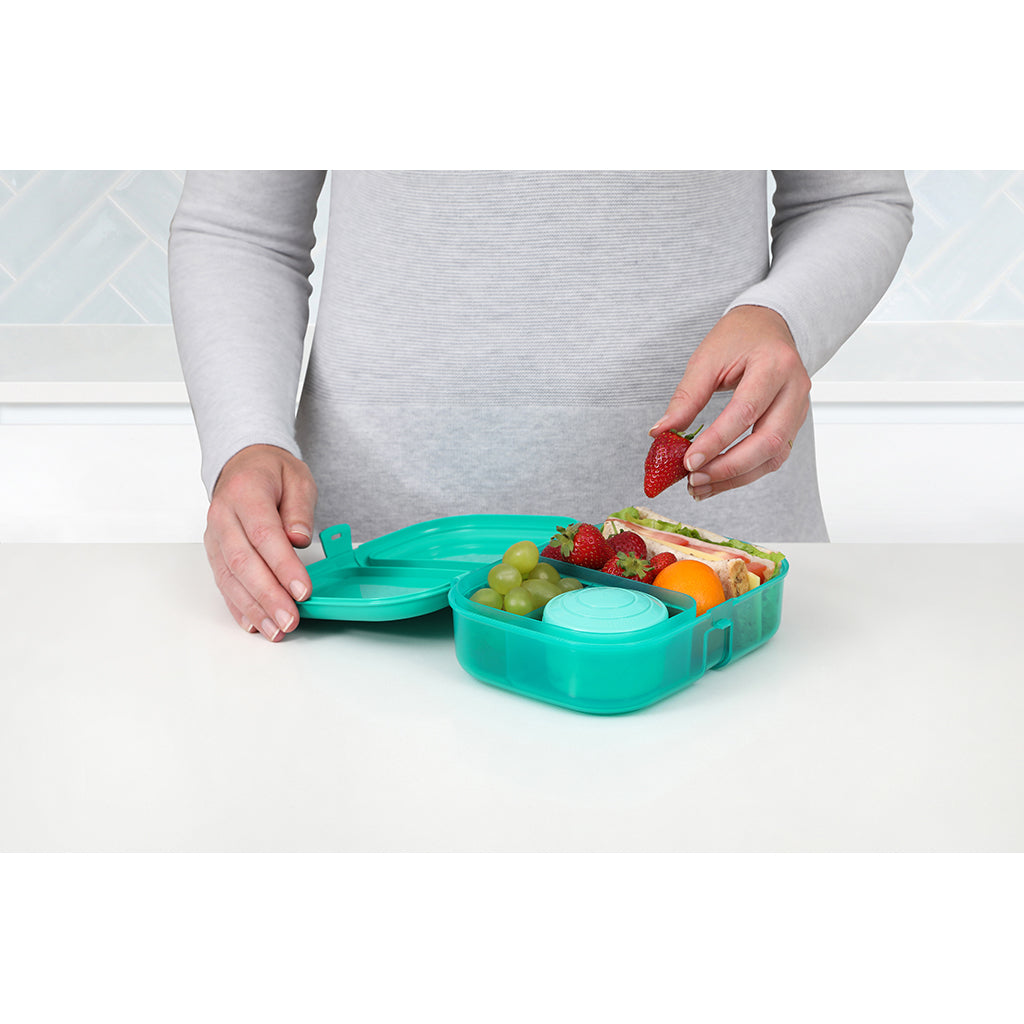 Sistema Ribbon lunchlåda med avtagbart fack, 1,1L - Teal