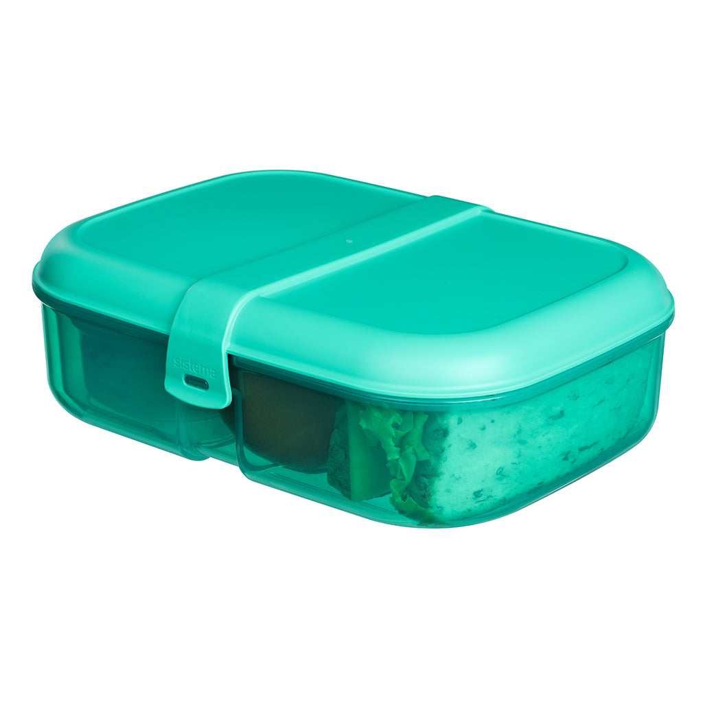 Sistema Ribbon lunchlåda med avtagbart fack, 1,1L - Teal