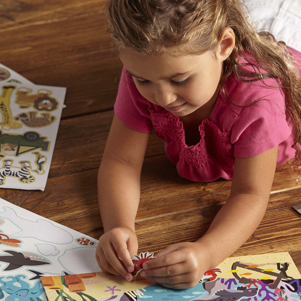 Skumklistermärken, återanvändbara - min habitat