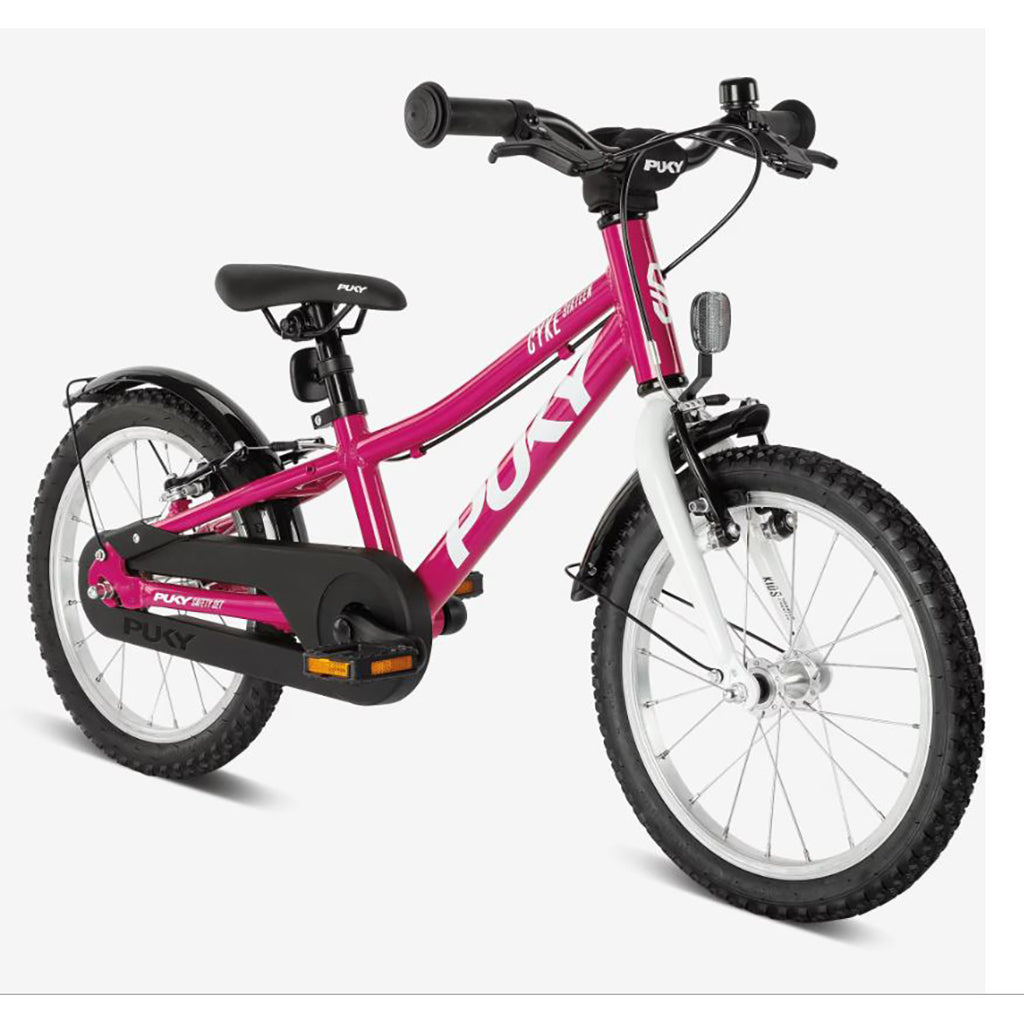 Puky Cyke 16" free whell, barncykel endast med handbroms, Berry/white - Från 4 år