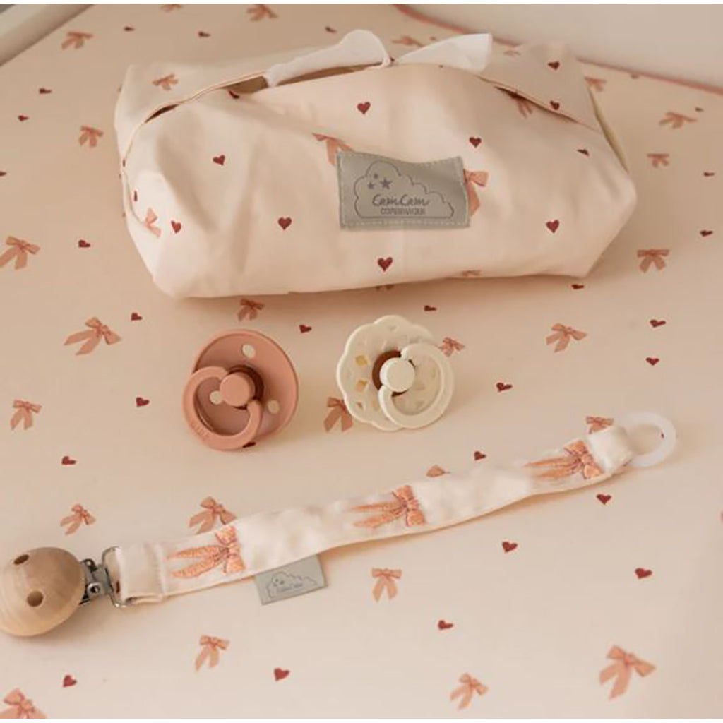 Cam Cam broderad nappkedja, ekologisk - Bows