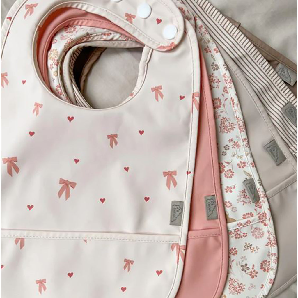 Cam Cam haklapp med ficka, 2-pack - Bows