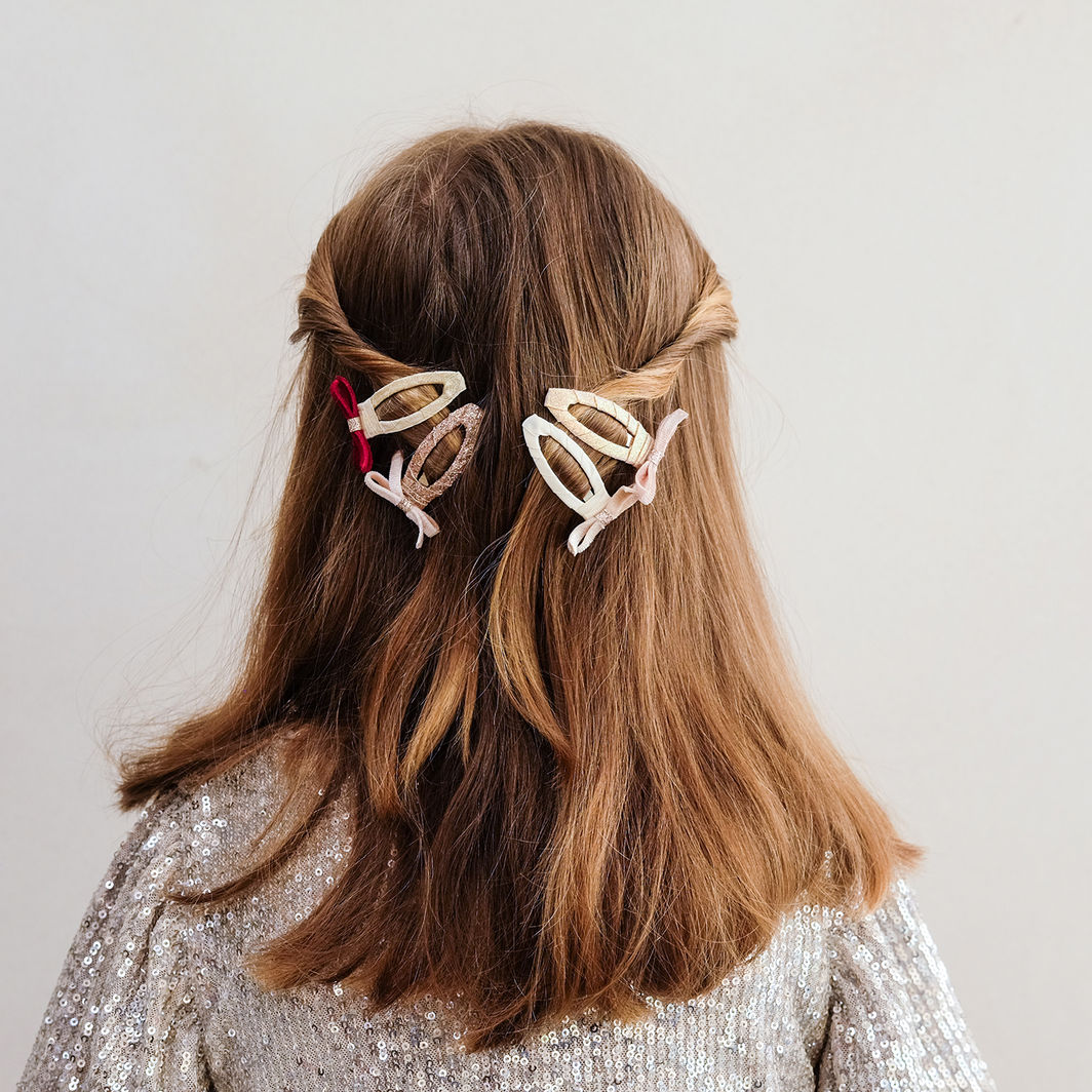 Mimi & Lula – 4 hårspännen – Skinny Velvet Bow