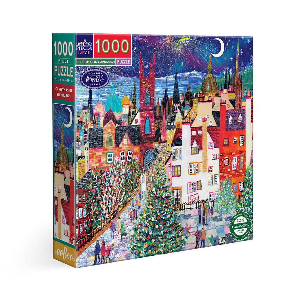 eeBoo Puslespil 1000 brk, Christmas in Edinburgh