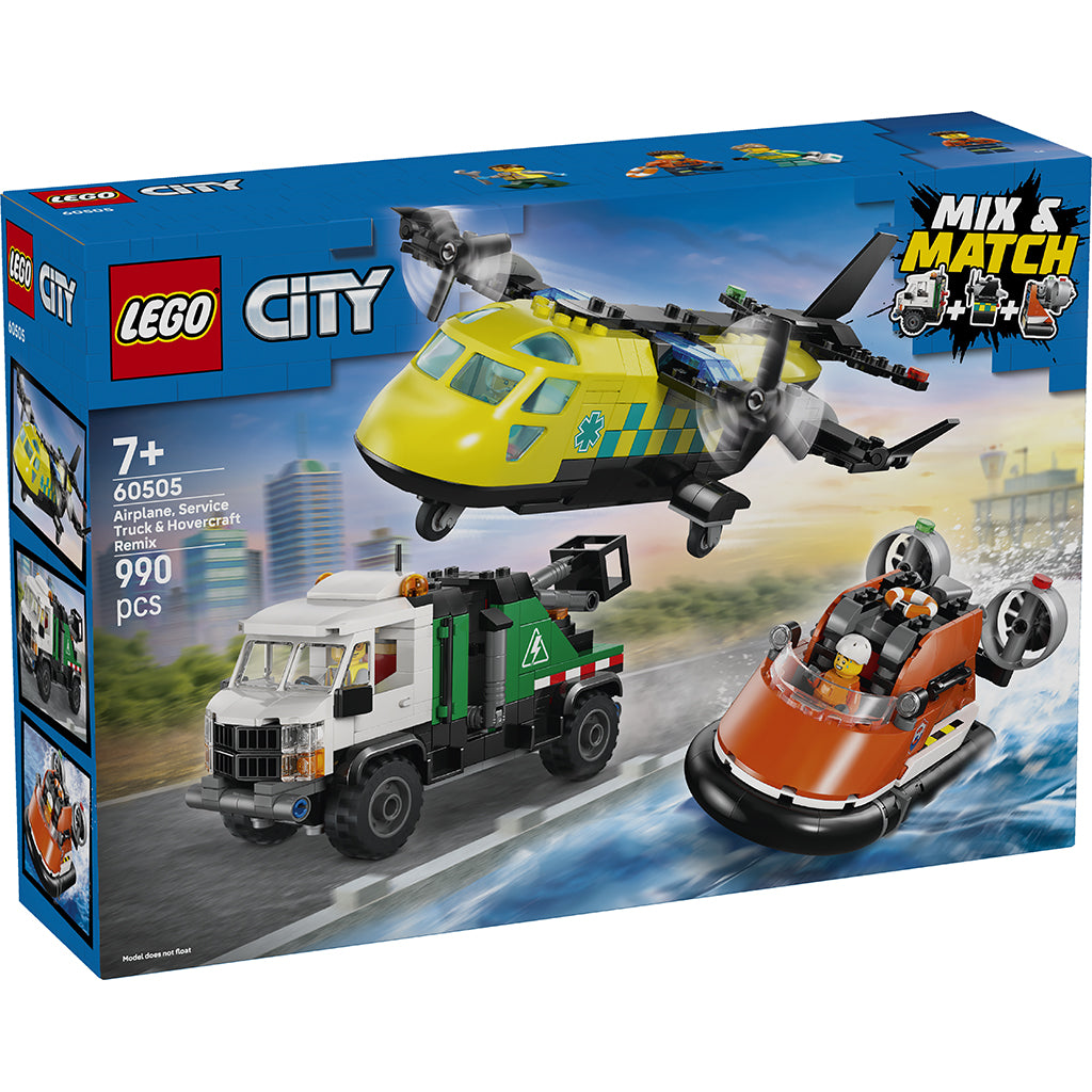 LEGO® City Remix – Flyg, servicefordon och luftkuddefarkost