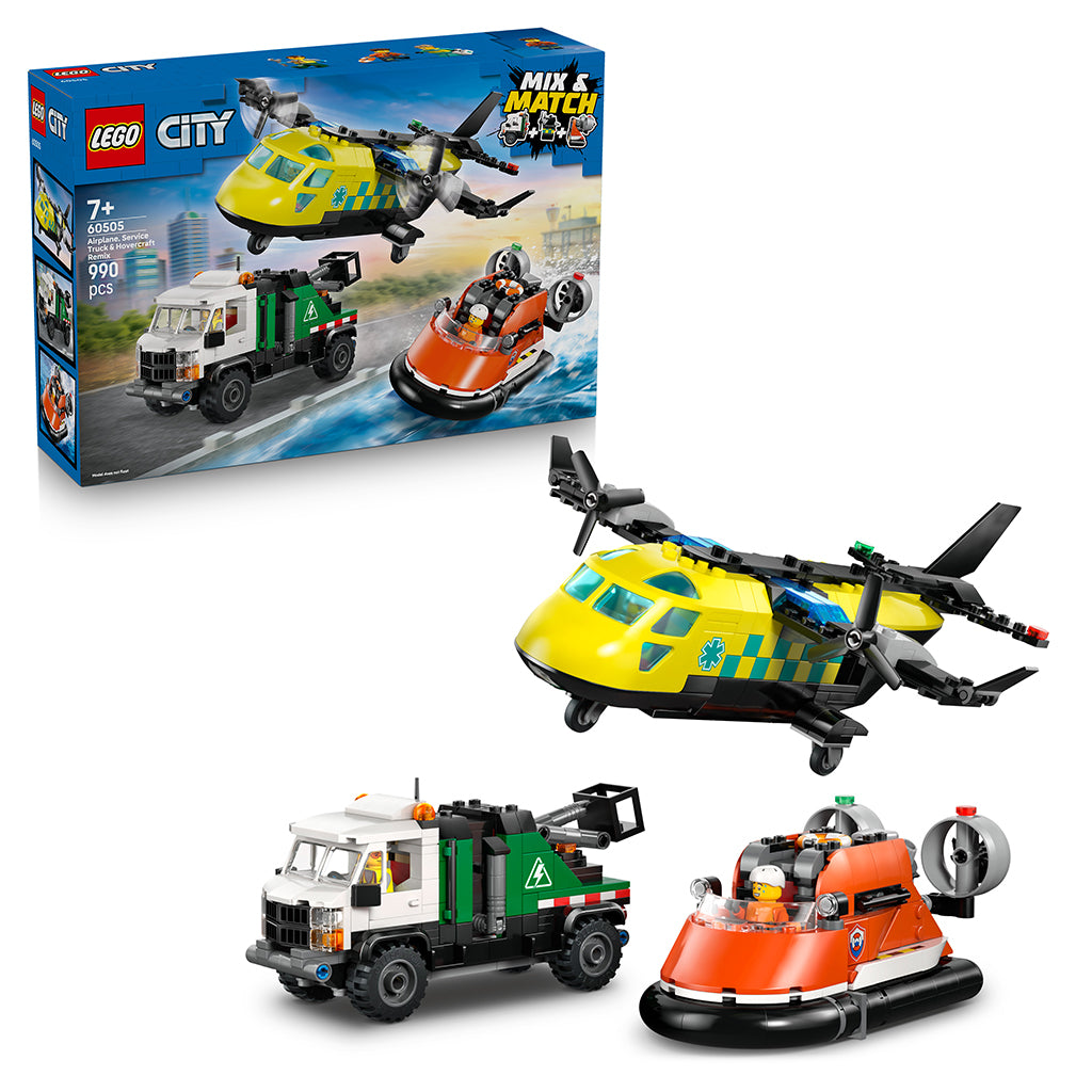LEGO® City Remix – Flyg, servicefordon och luftkuddefarkost