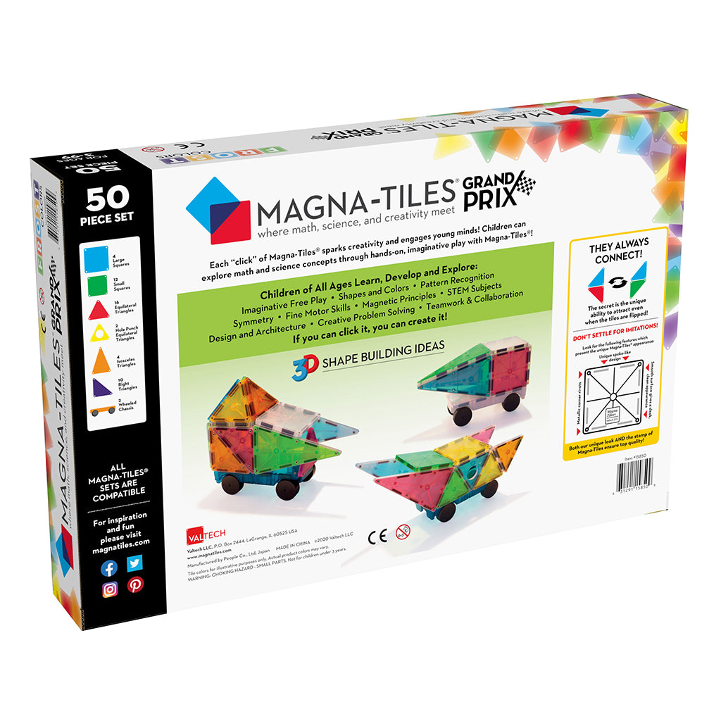 Magna-Tiles Grand Prix Frost, 50 delar