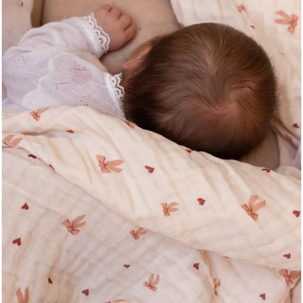Cam Cam muslin babytæppe, økologisk, GOTS - Bows