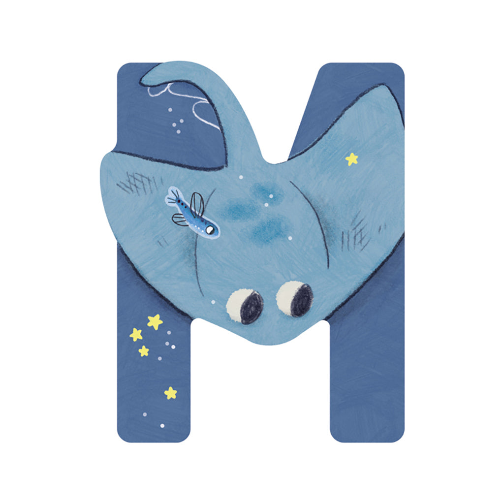 Moulin Roty bokstäver i trä, minus Æ, Ø och Å