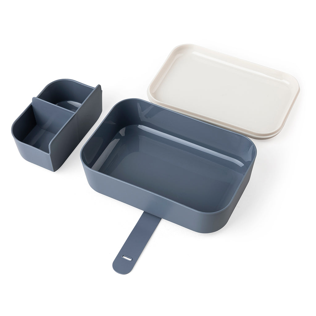 Sebra lunchlåda med avdelare och silikonrem, Busy Builders