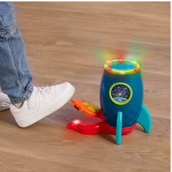B Toys Raket med uppskjutning, fånga skivor med ketcher