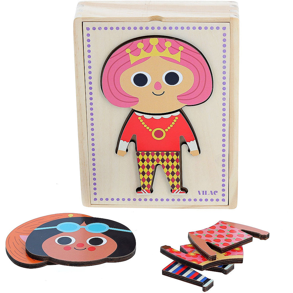 Vilac träpussel, 6 x 3 bitar - Jane av Ingela P Arrhenius