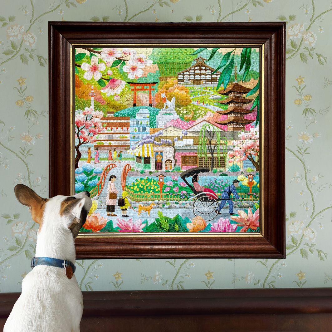 eeBoo - Pussel 1000 bitar - Årstider i Kyoto