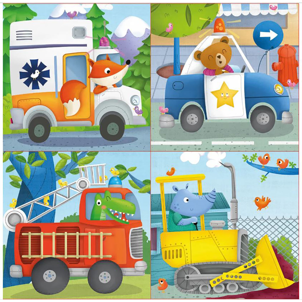 Educa pussel, 4 pussel, Räddningspatrullen - 6, 9, 12 och 16 bitar