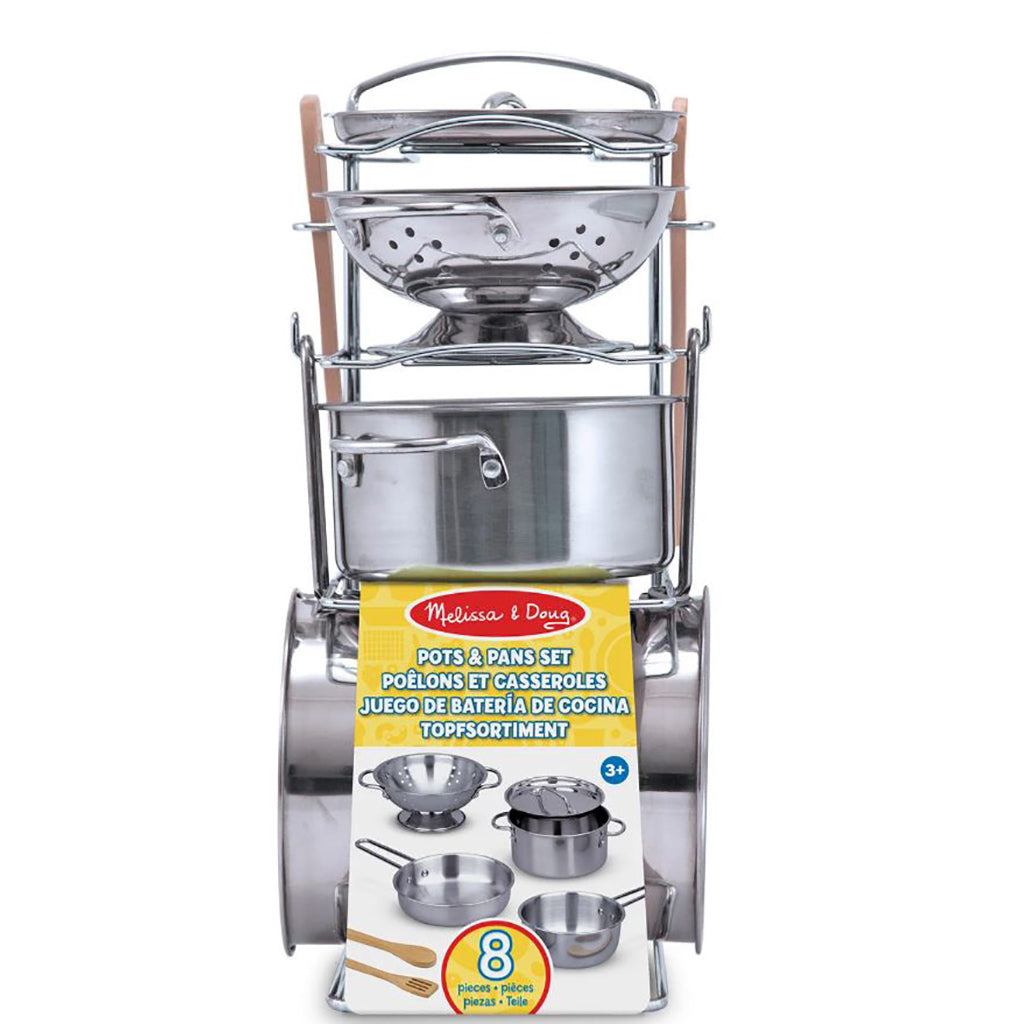 Melissa & Doug kastrull- och stekpanneset, 8 delar