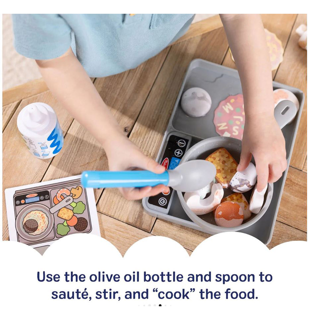 Melissa & Doug Water Wow leksaksmat med vattenaktiverade färgskiftningar, Spishäll med kastrull