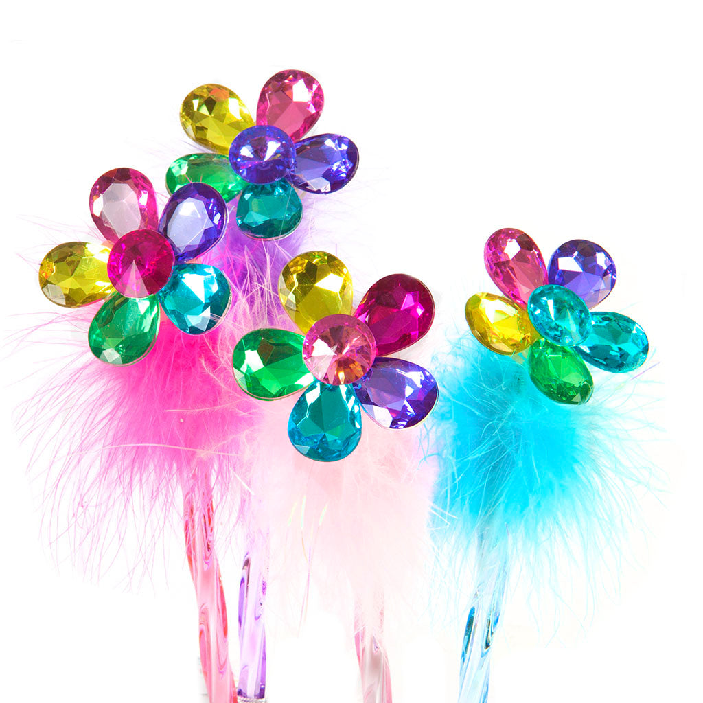 Great Pretenders Kulspetspenna med blomma och fjäder, olika färger