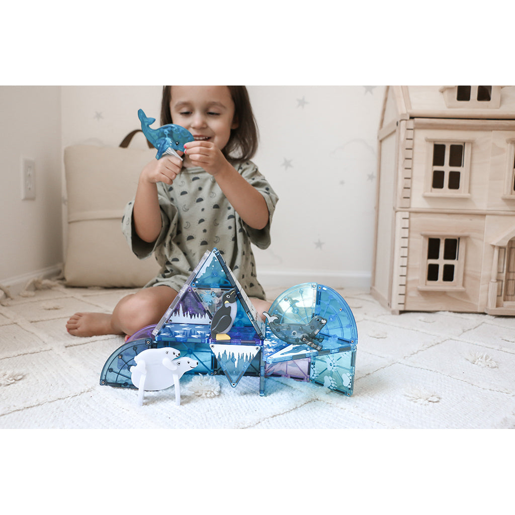 Magna-Tiles Magnetiskt byggset, Arktiska djur - 25 delar