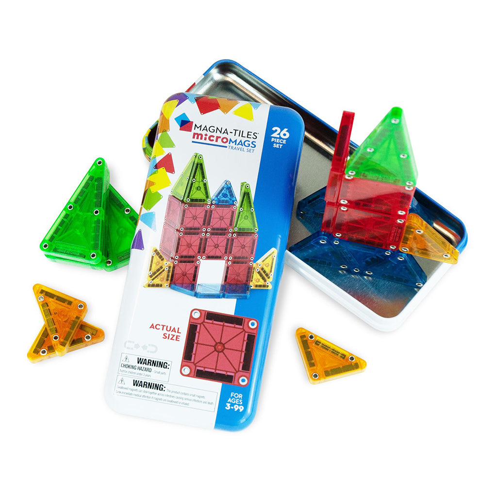 Magna-Tiles MicroMags reseset, Magnetiskt byggset med 26 delar