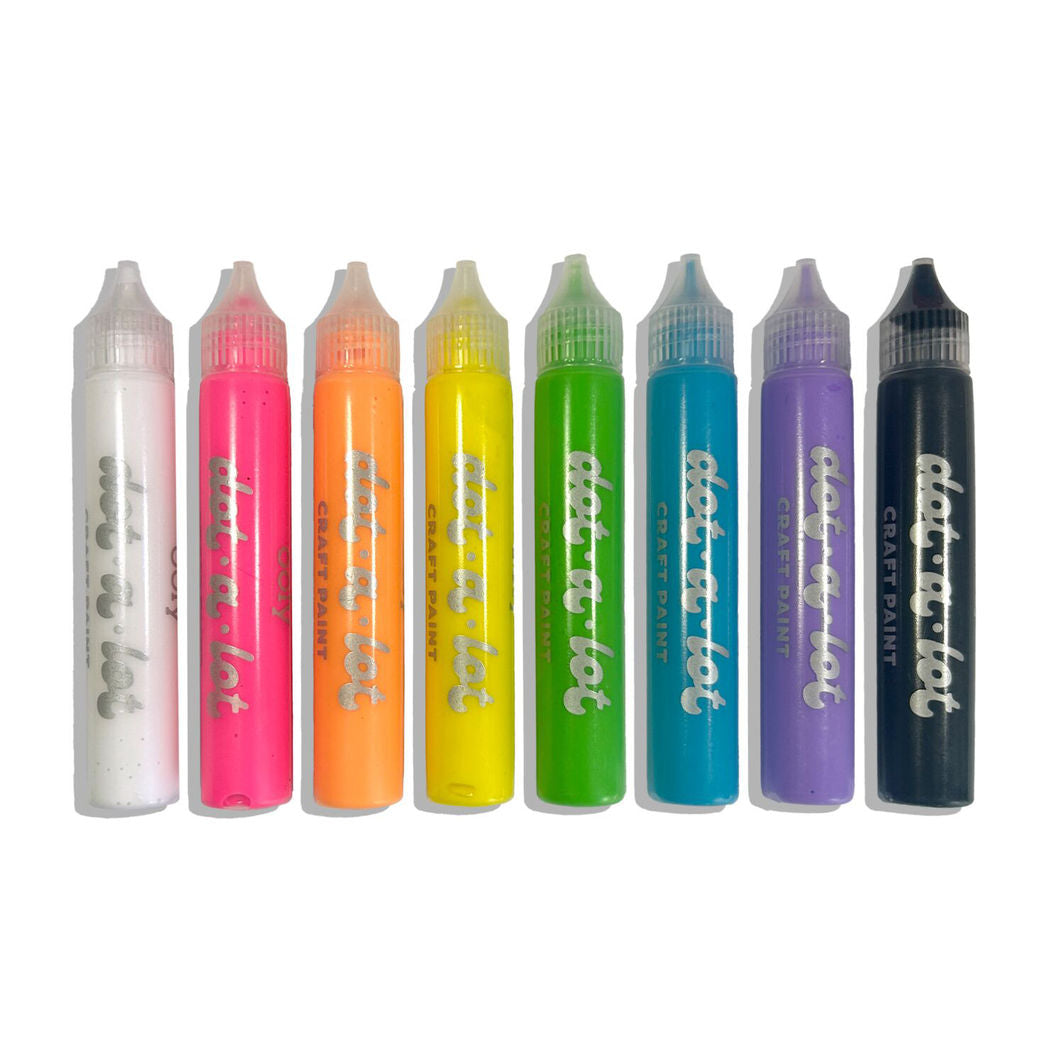 Ooly 3D effekt prikmaling 8 stk - Dot-a-Lot Bright