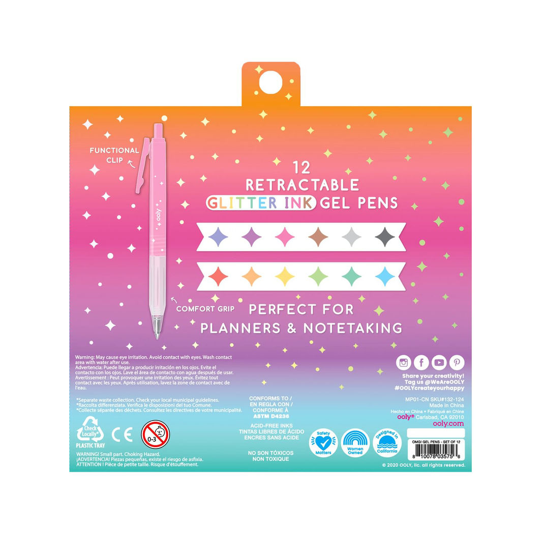 Ooly gelpen 12 stk, Oh My Glitter
