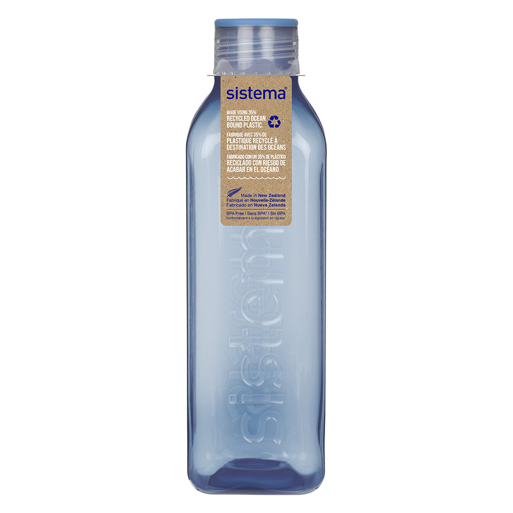 Sistema vattenflaska, Square bottle, 1 L - Mountain blue
