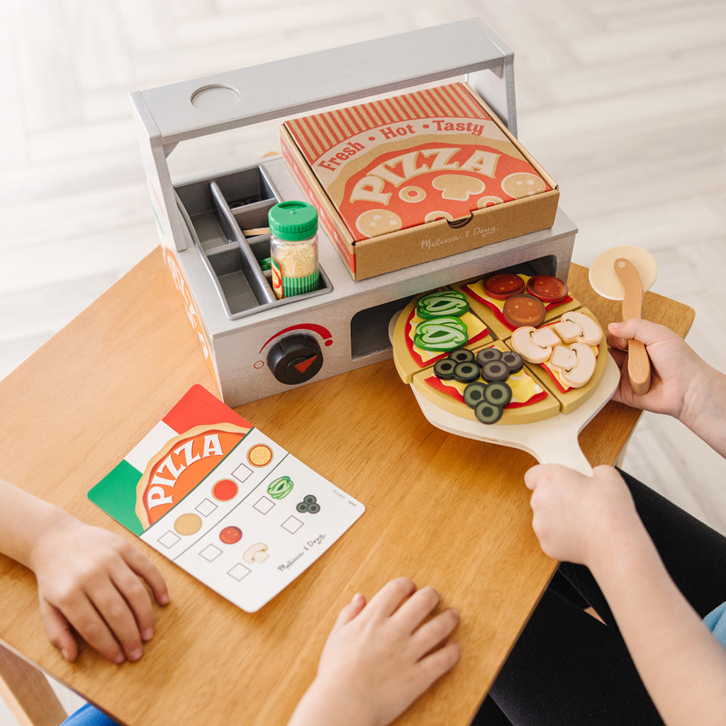 Melissa & Doug Leksaksmat, Pizza-baka själv - 41 delar