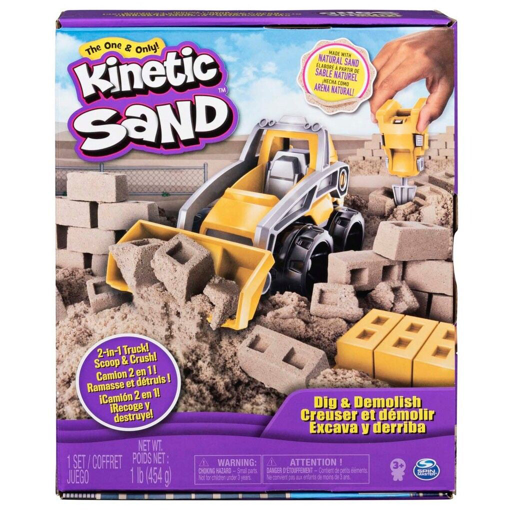 Kinetic Sand Dig & Demolish set, Skapa din egen byggarbetsplats
