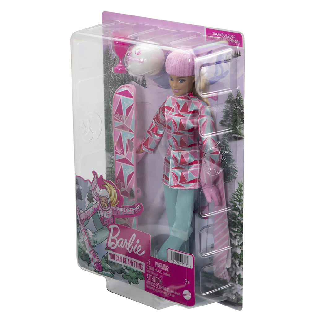 Barbie-docka som snowboardåkare