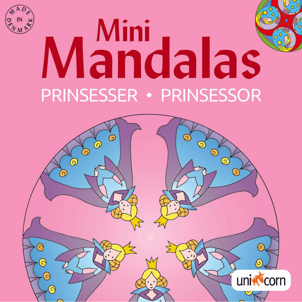 Mandalas målarbok mini, prinsessor
