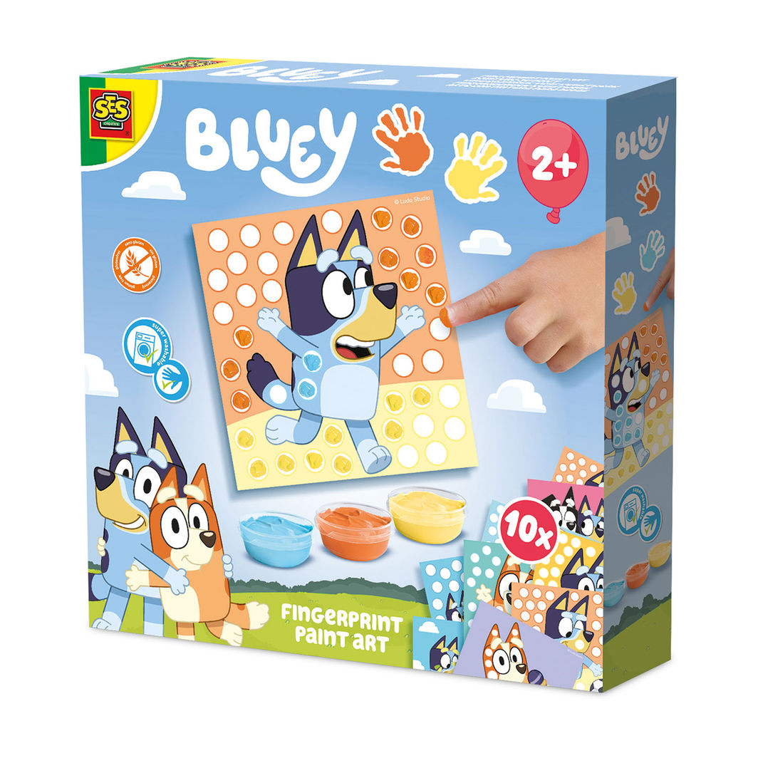 SES Creative Bluey, Fingermaling - Kunstprikker