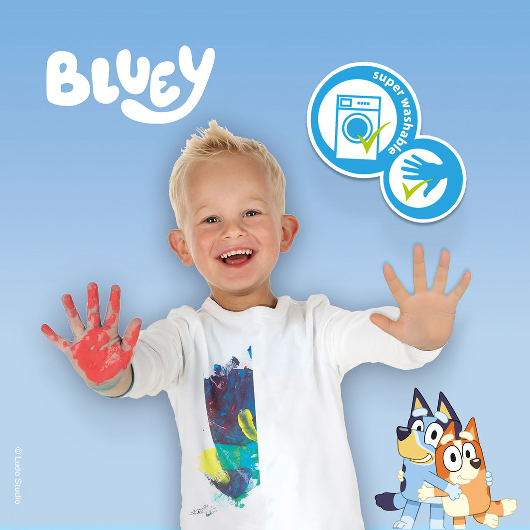 SES Creative Bluey, Fingermaling - Kunstprikker