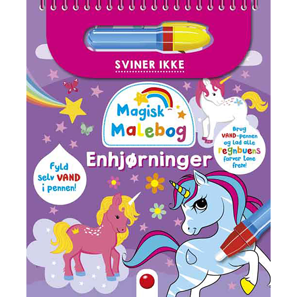 Förlaget Bolden, Magisk målarbok, måla med vatten - Enhörningar