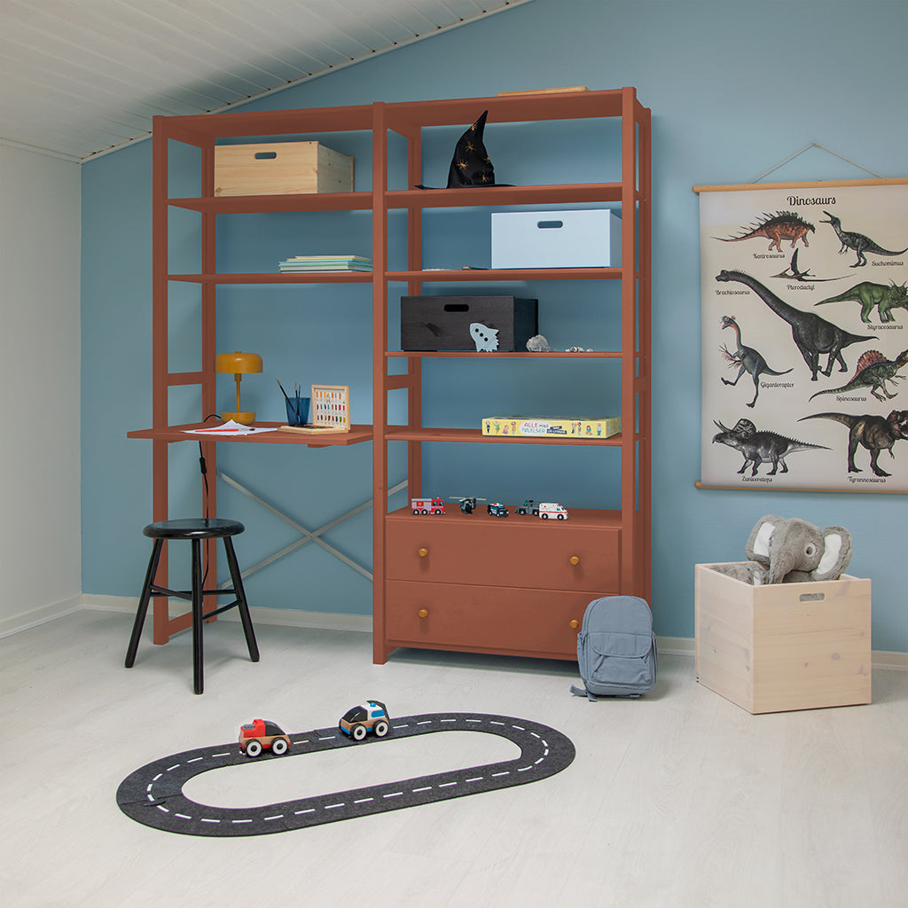 By Aulum Agger Deluxe Högstol med skrivbord, flera storlekar - Rusty