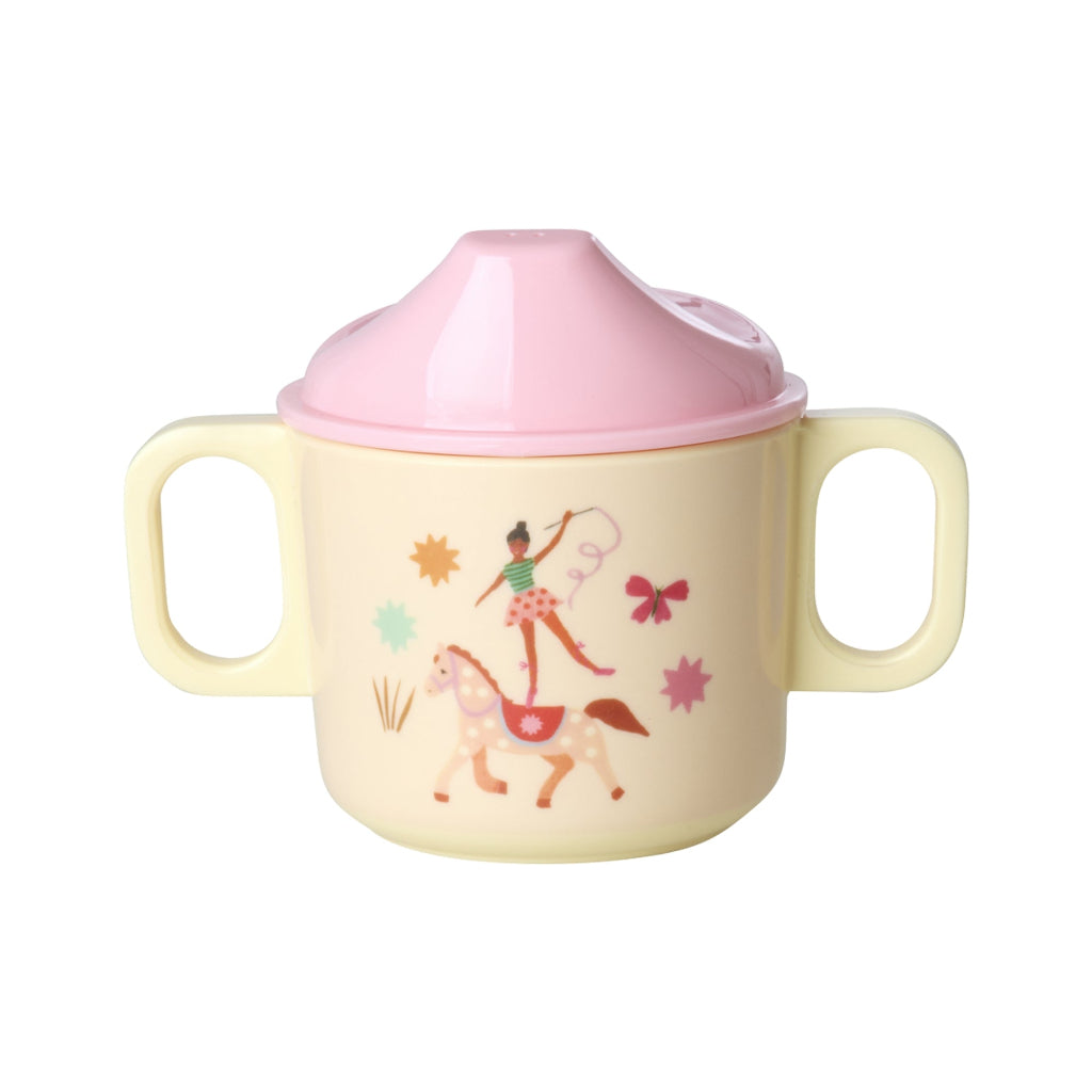Rice Babymugg med två handtag, Rosa