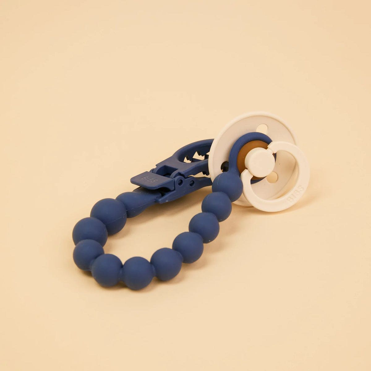 Bibs suttesnor i silikone, Beaded - Steel Blue