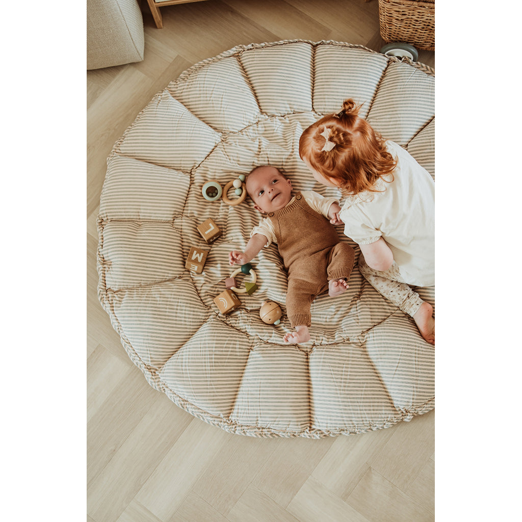 Play&Go Bloom, Tre-i-ett babytäcke, ekologisk - Stripes blue