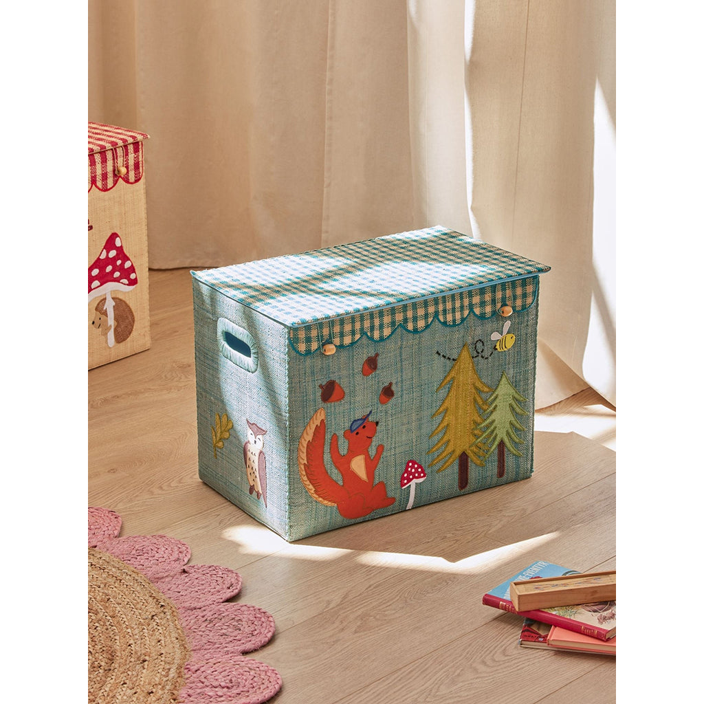 Rice korg för förvaring, hopfällbar, large - Happy forest