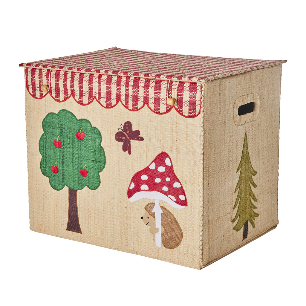 Rice kurvehus för förvaring, hopfällbart, XL - Happy forest