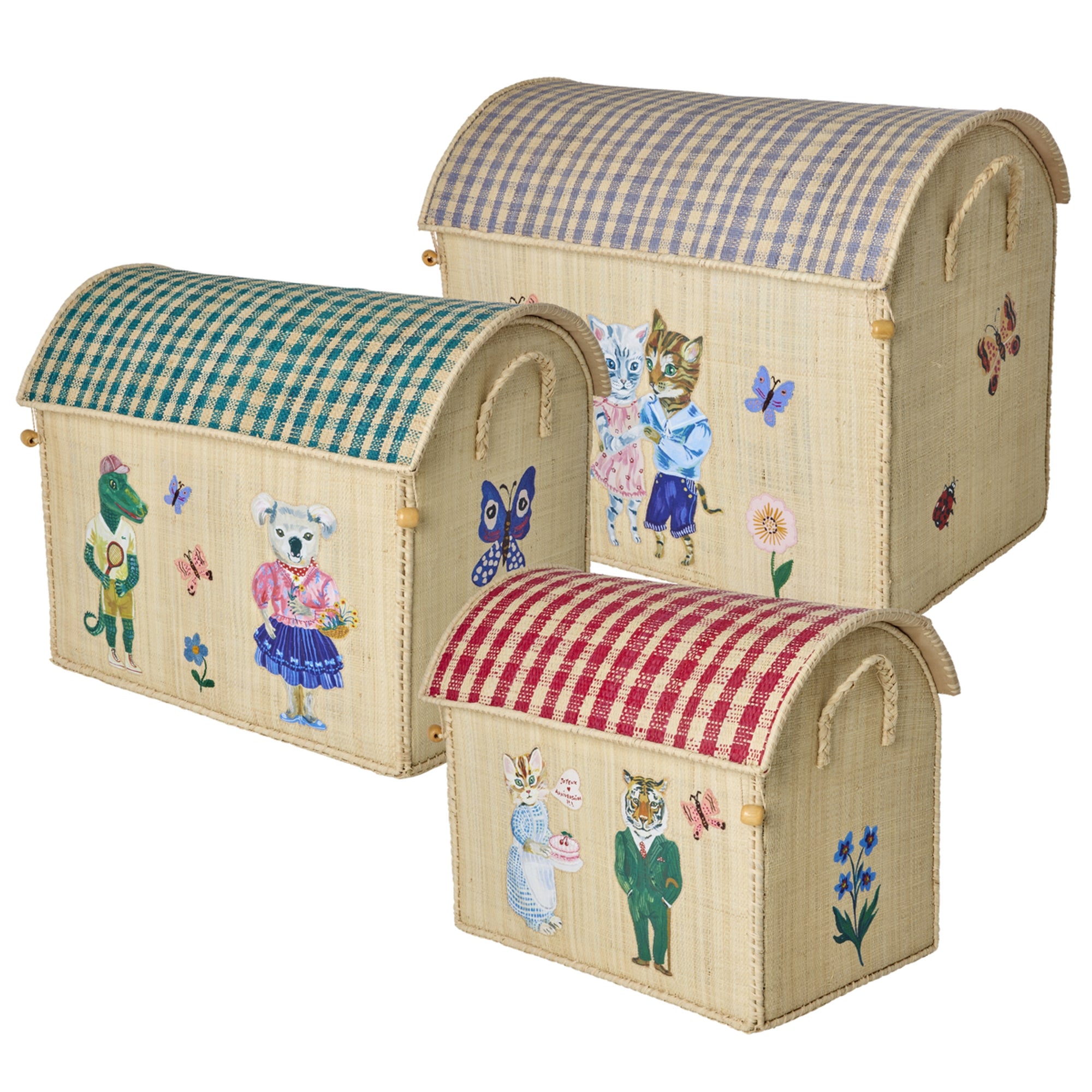 Rice korg för förvaring, Nathalie Lété-tema