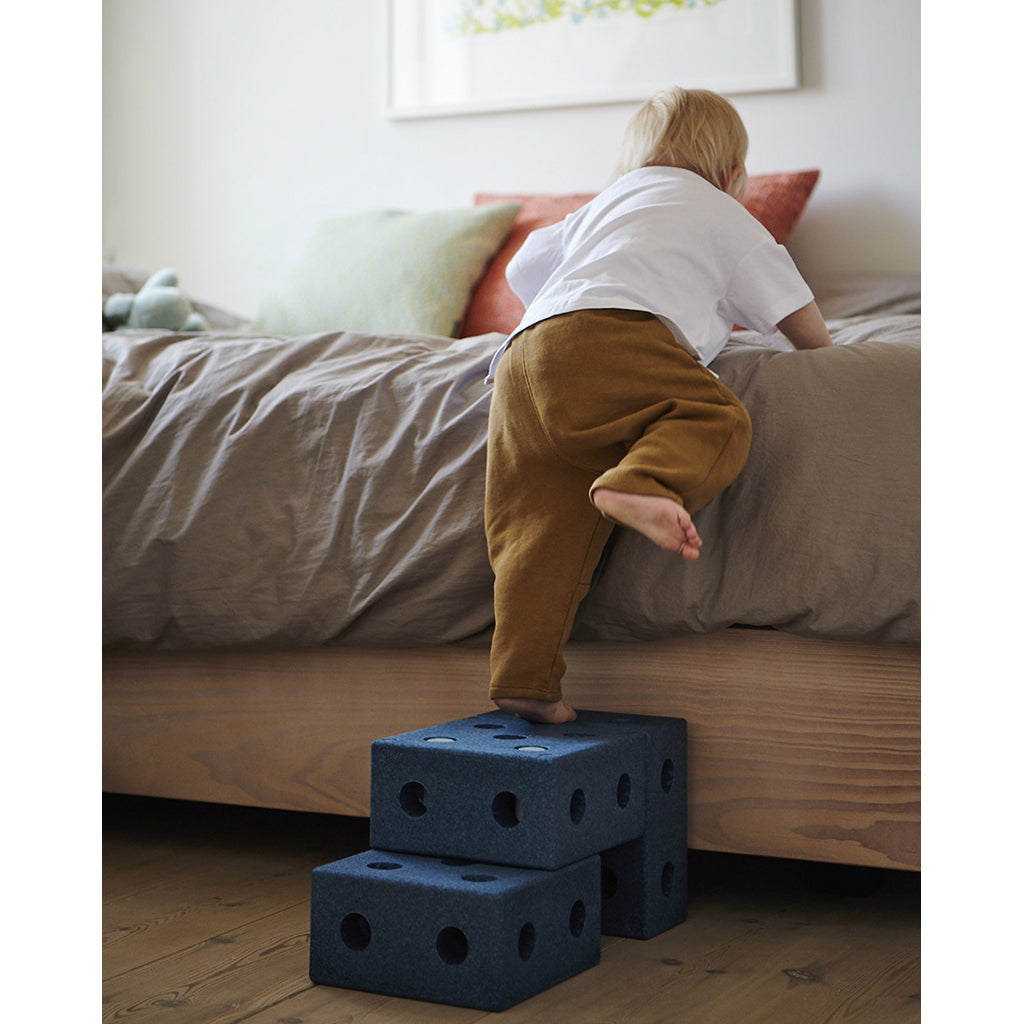 Modu 3-i-1 lära-gå-vagn, aktivitetsleksak i skum - Deep blue/ Sky blue