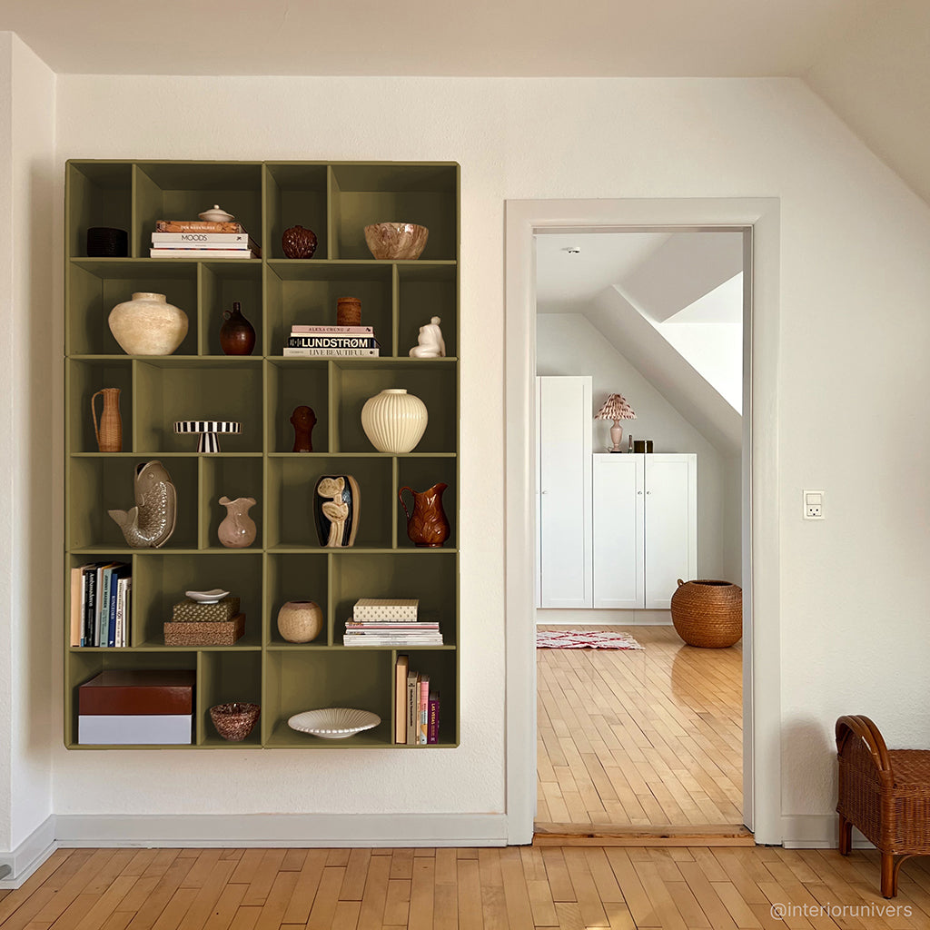 By Aulum Brooklyn vägghylla, 117x177 cm - Olive