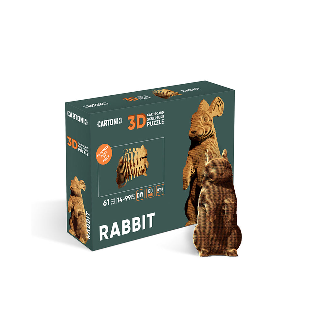 Cartonic 3D-pussel, Bygg själv papperskonstverk - Kanin
