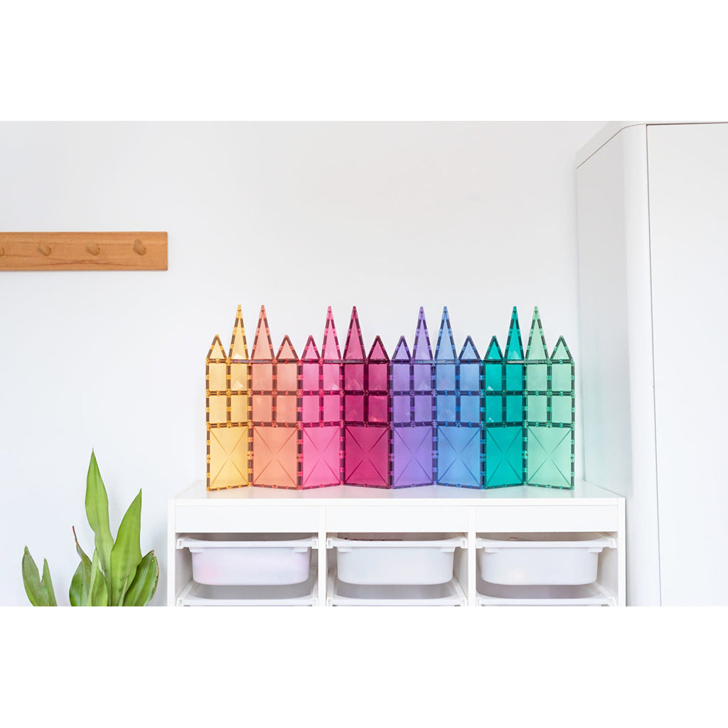 Connetix magnetiskt byggset, Starter pack, 60 delar - Pastell