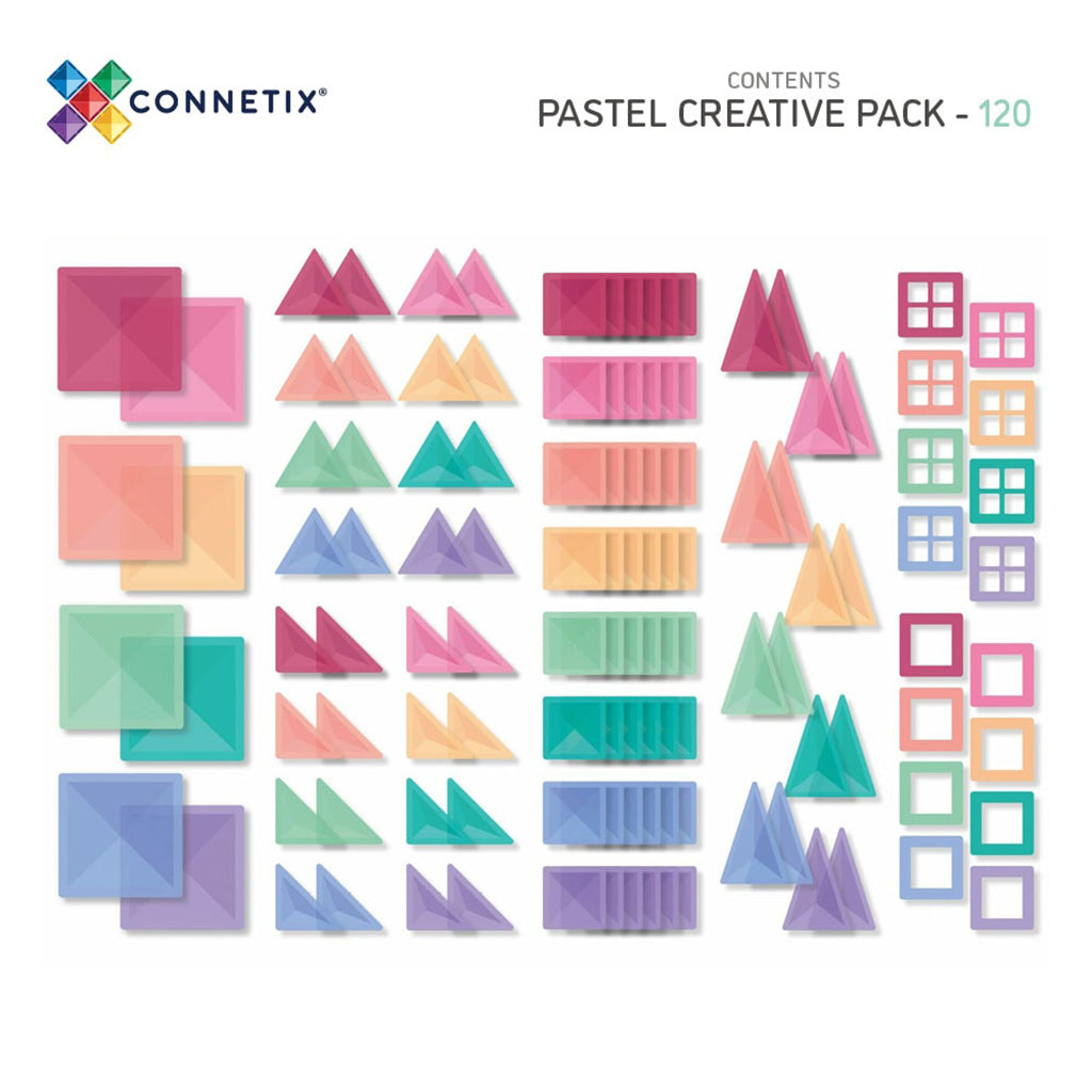 Connetix magnetiskt byggset 120 delar - pastell